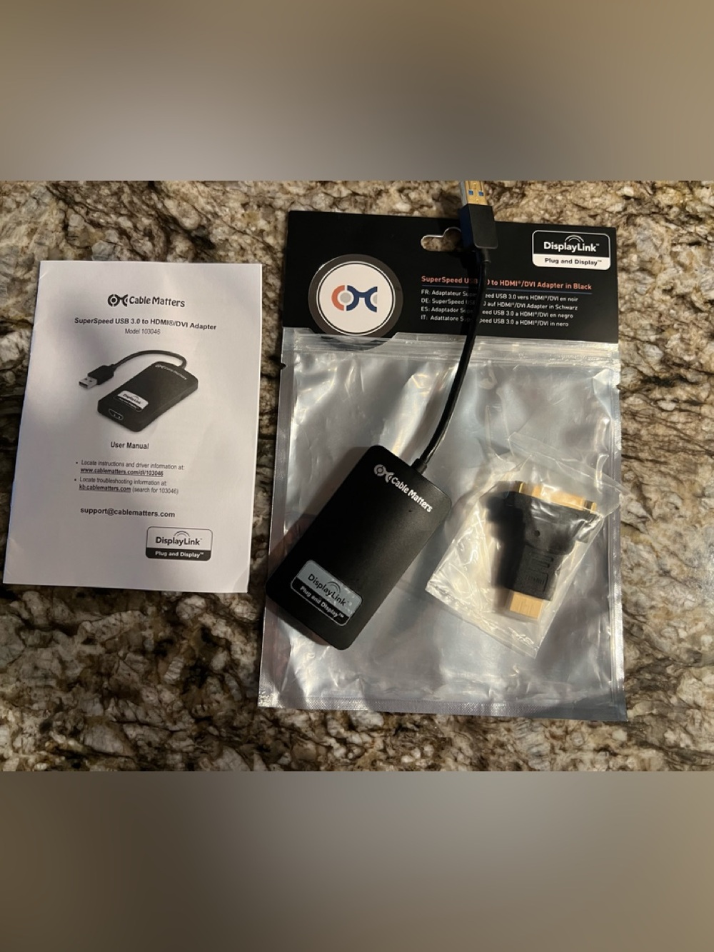 Cable Matters USB 3.0 to HDMI DVI Adapter 103046
